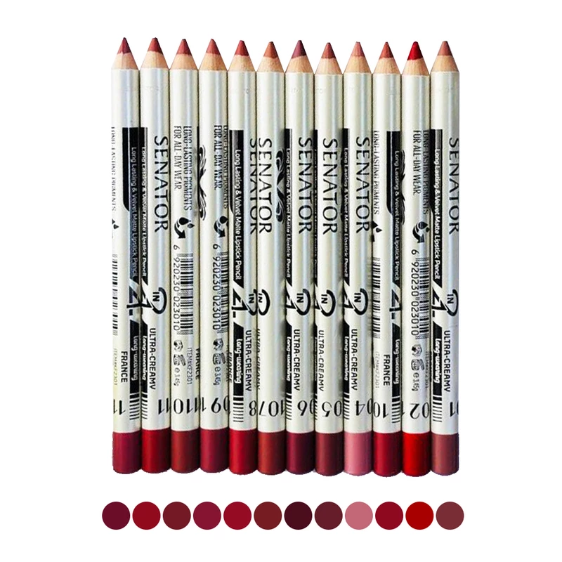 رژ مدادی سناتور ۱۲ رنگ