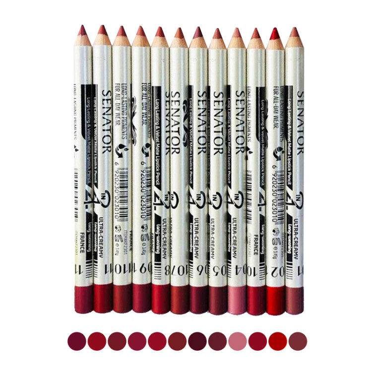 رژ مدادی سناتور ۱۲ رنگ