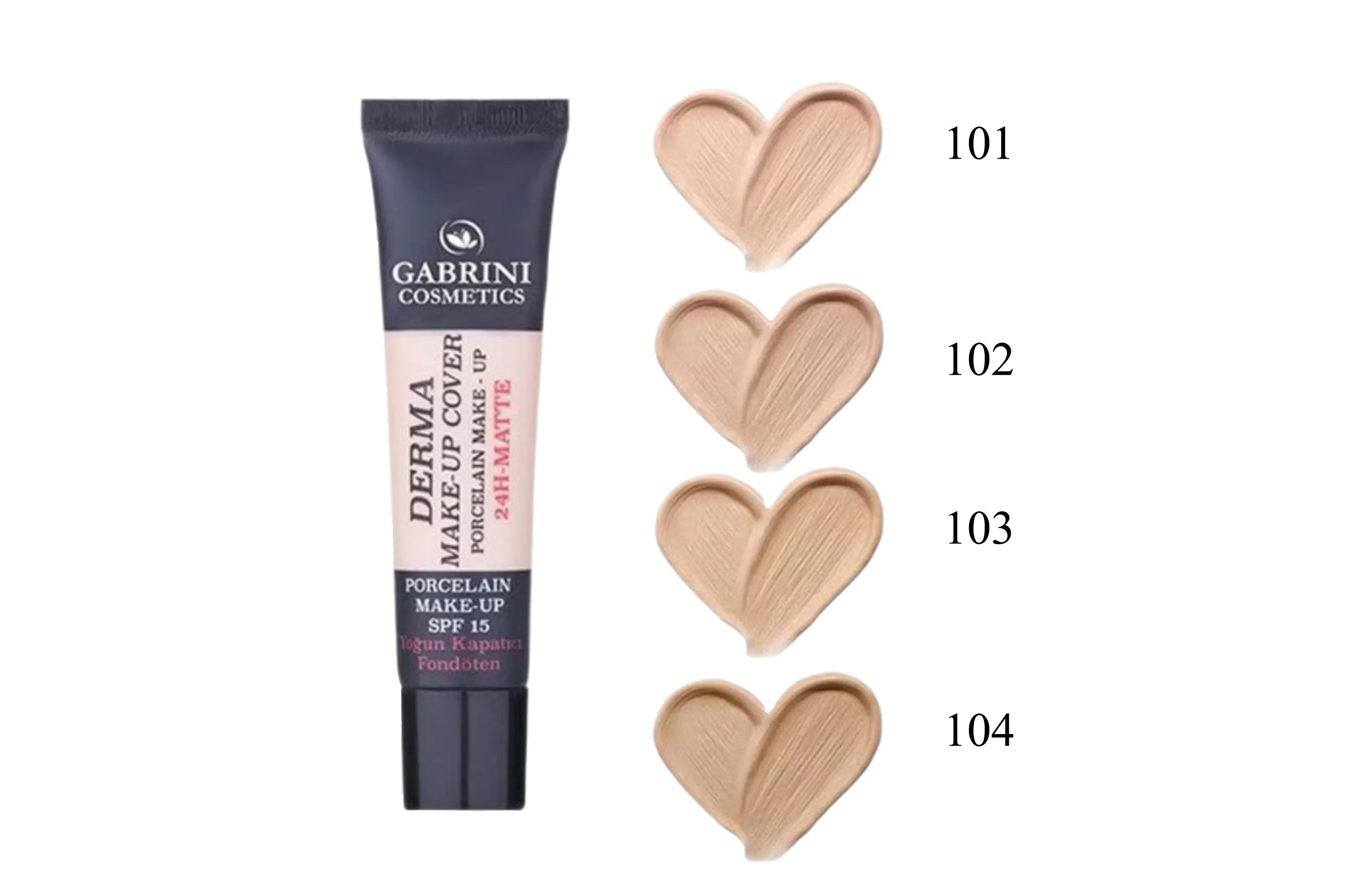 رنگ بندی کرم پودر مات گابرینی