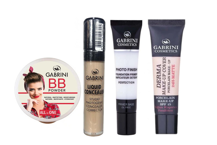 پک آرایشی گابرینی شامل بیبیکرم، کرمپودر، پرایمر و کانسیلر