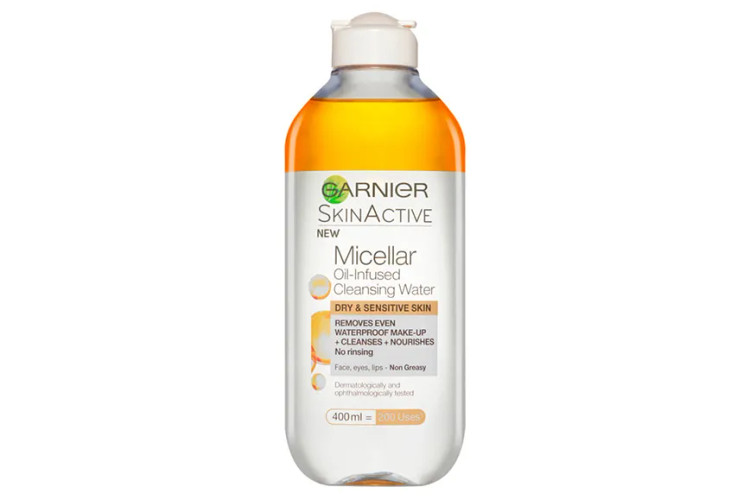 میسلار واتر دوفاز زرد گارنیر حاوی روغن آرگان مخصوص پوست خشک