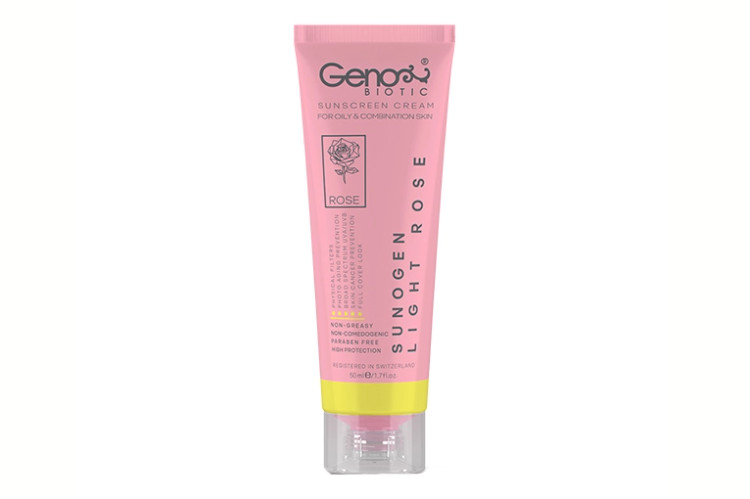 کرم ضد آفتاب رنگی سانوژن SPF50 مناسب پوست چرب و مختلط (رز روشن)