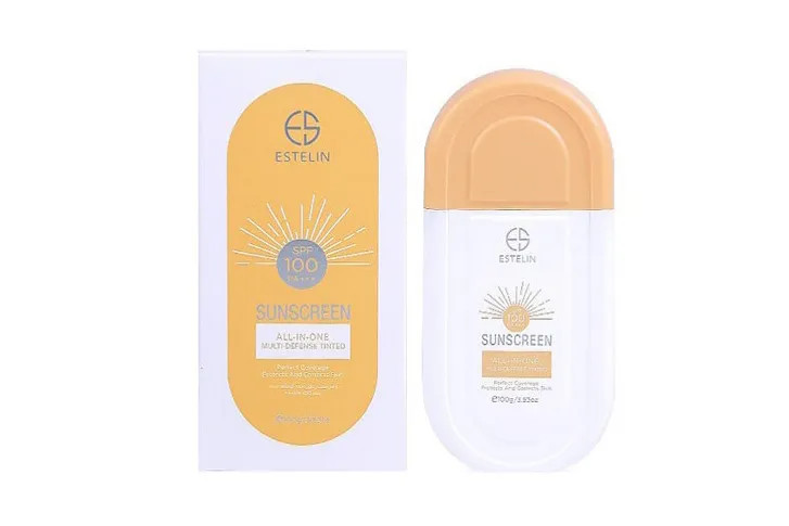 کرم ضدآفتاب رنگی استلین Estelin SPF 100 پوشش رنگی مناسب انواع پوست